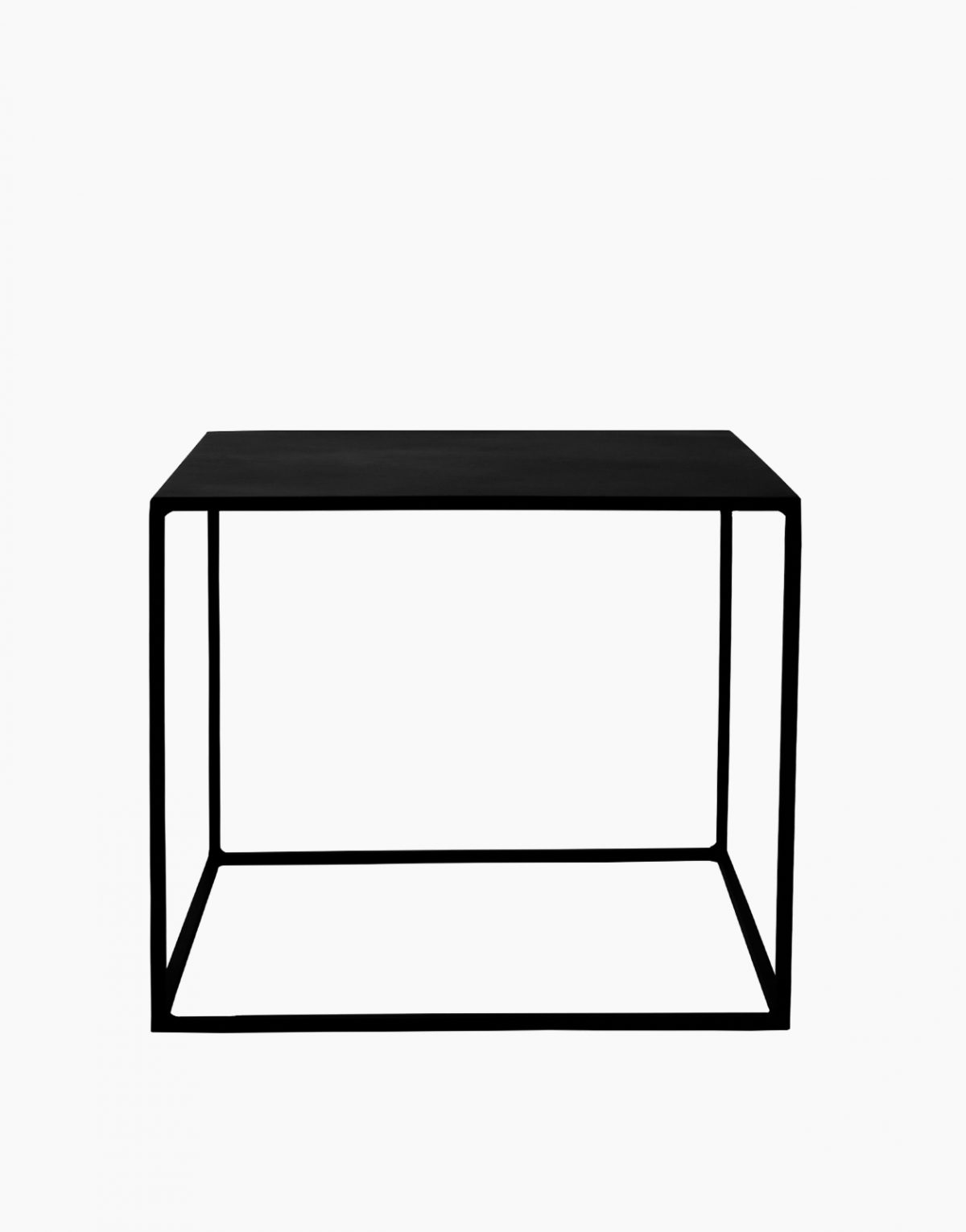 Bout de canapé Expo - Petite Table d'appoint ou Table basse de salon carré en métal noir. Référence : EXPO-BDC40 - Disponible chez Solution Design proche de Toulouse au Fauga.