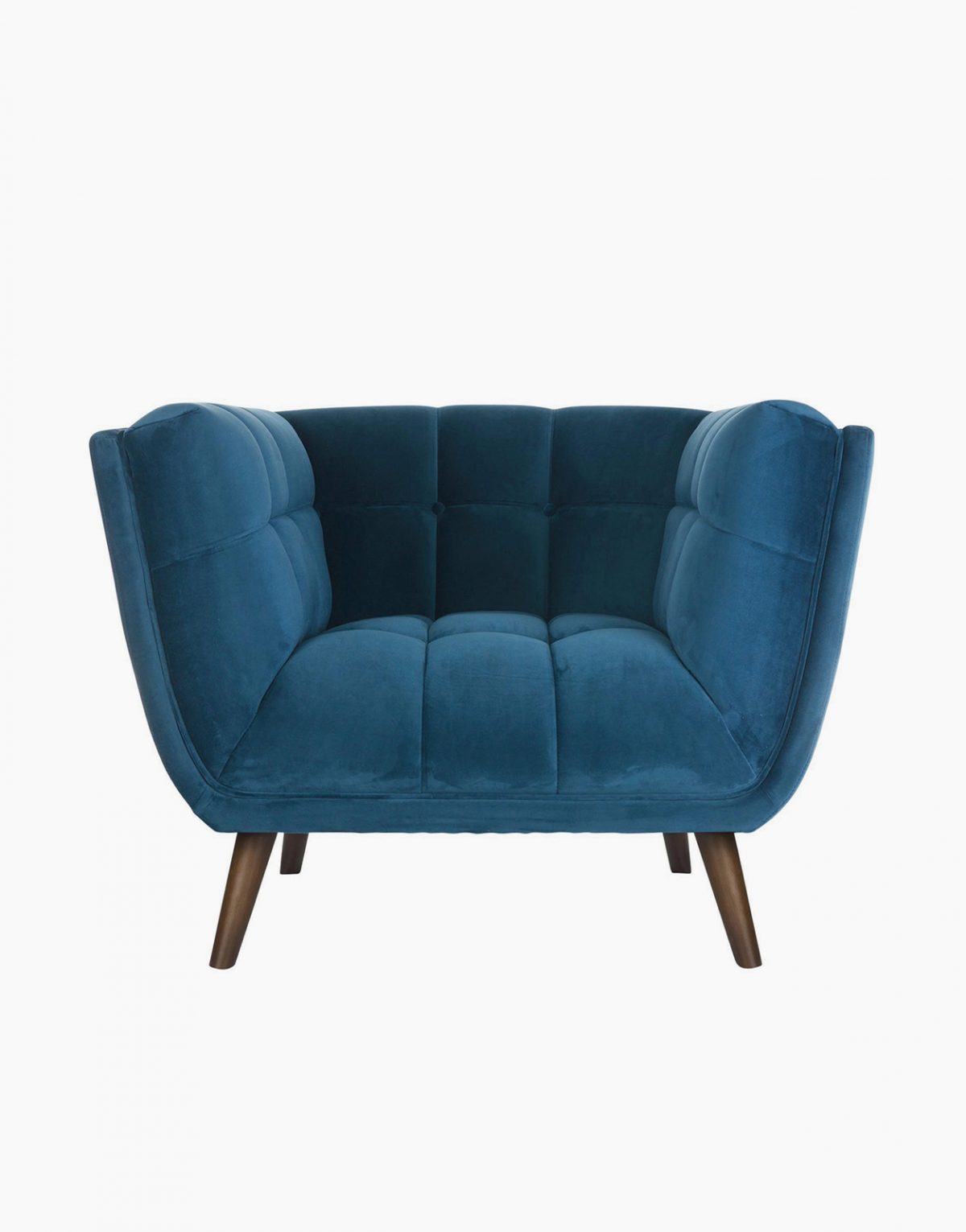 Fauteuil Beryl en velours bleu foncé - BERYL-ARM04 - Découvrez notre sélection de fauteuil design de qualité - En cuir, en tissu, en velours - Pour tous les styles Contemporain, Moderne, Vintage, Rustique, Chic