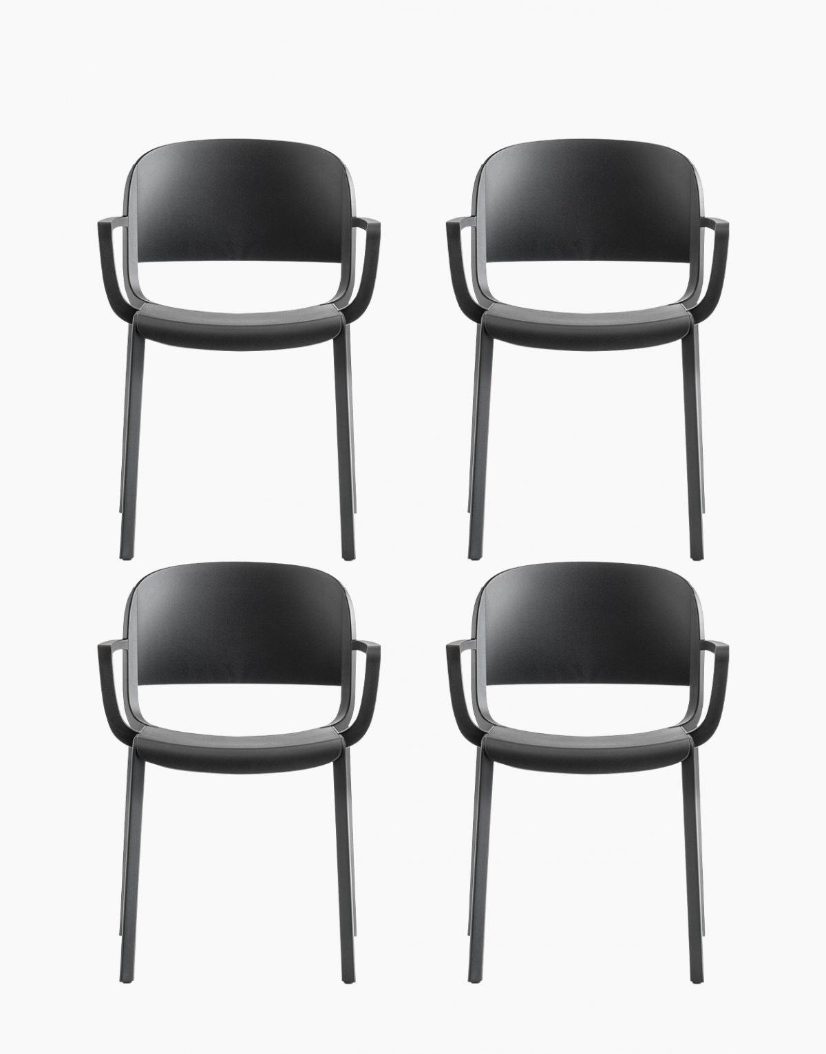 Chaises DOME 265 - Lot de 4 ---- Designé par Odo Fioravanti, Dome est une collection d’assises qui évoque la tradition glorieuse des chaises de bistrot avec des silhouettes arquées et les formes généreuses des dômes des monuments qui embellissent de nombreuses villes du monde. Fauteuil en polypropylène avec des détails délicats qui rappellent les joints du bois.