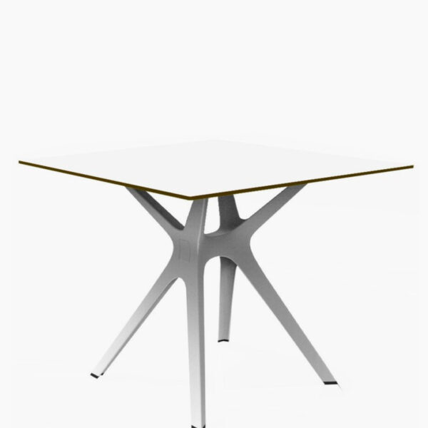Acheter la Table carrée Vela blanche phénolique compact de la Marque Resol. Une solution Design pour les restaurants, hôtels, agence architecte, airbnb