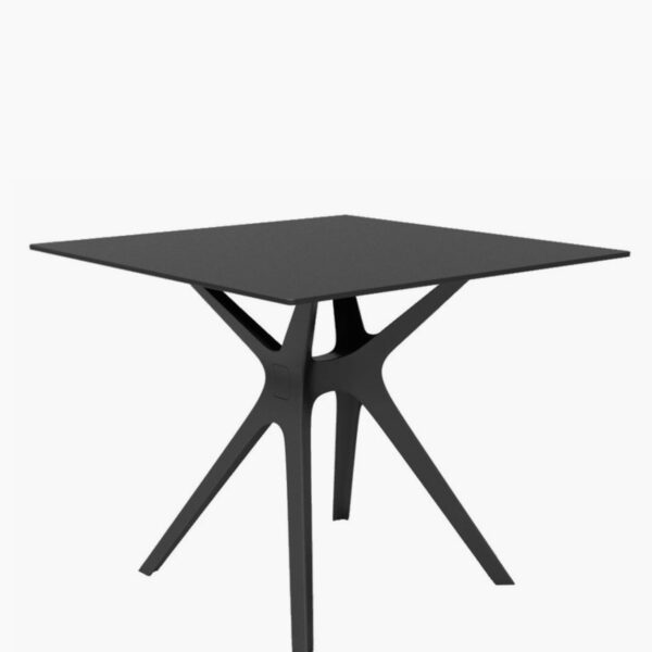 Acheter la Table carrée Vela noire phénolique compact de la Marque Resol. Une solution Design pour les restaurants, hôtels, agence architecte, airbnb