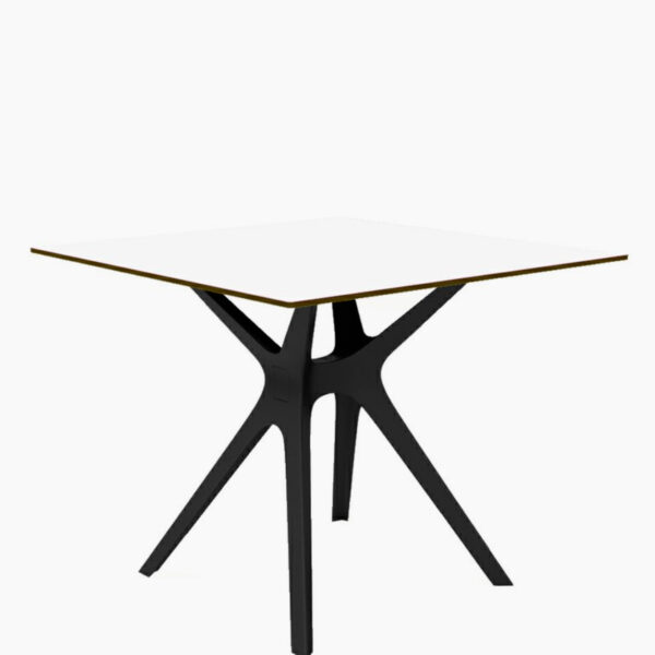 Acheter la Table carrée Vela plateau blanc phénolique compact de la Marque Resol. Une solution Design pour les restaurants, hôtels, agence architecte, airbnb