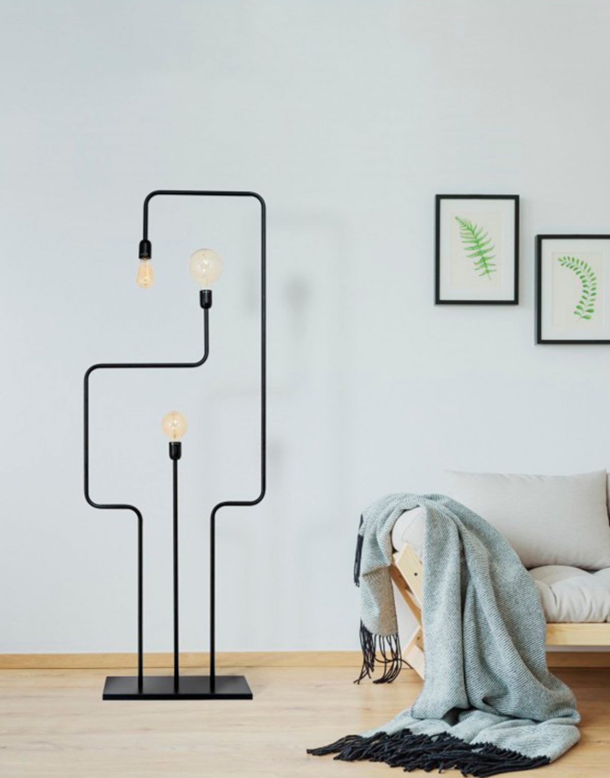 Lampadaire LMP Graphic 3 - Lampe sur pied en métal noir - Marque Flam & Luce – Image 2