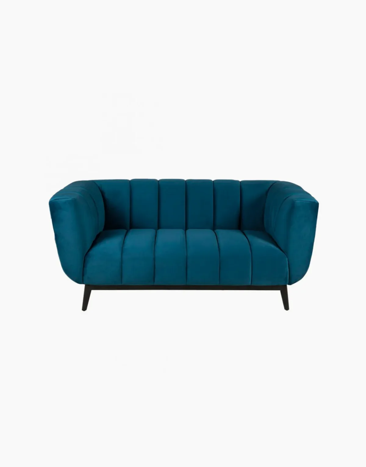 Canapé Amaro en velours bleu - 2 places - Mobilier Luminaire Bureau Intérieur Design sof2p04