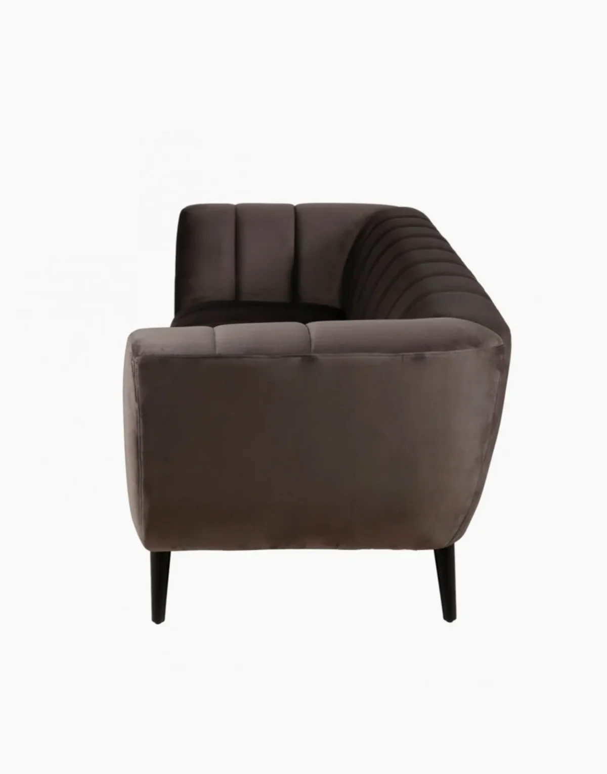 Canapé Amaro en velours gris foncé - 3 places - Mobilier Luminaire Bureau pour professionnel sof3p09