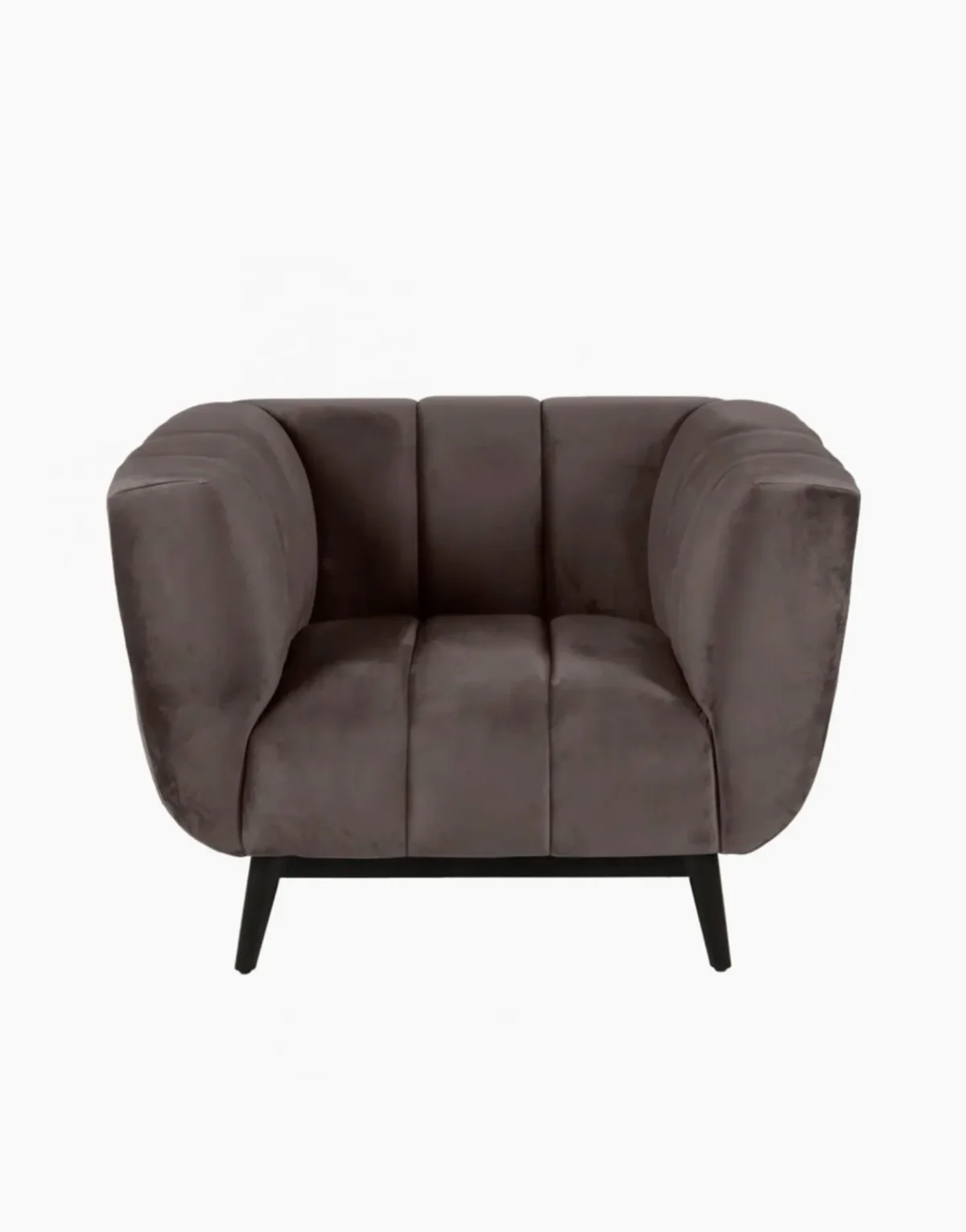 Canapé Amaro en velours gris foncé - 2 places - Mobilier Luminaire Bureau pour professionnel arm09