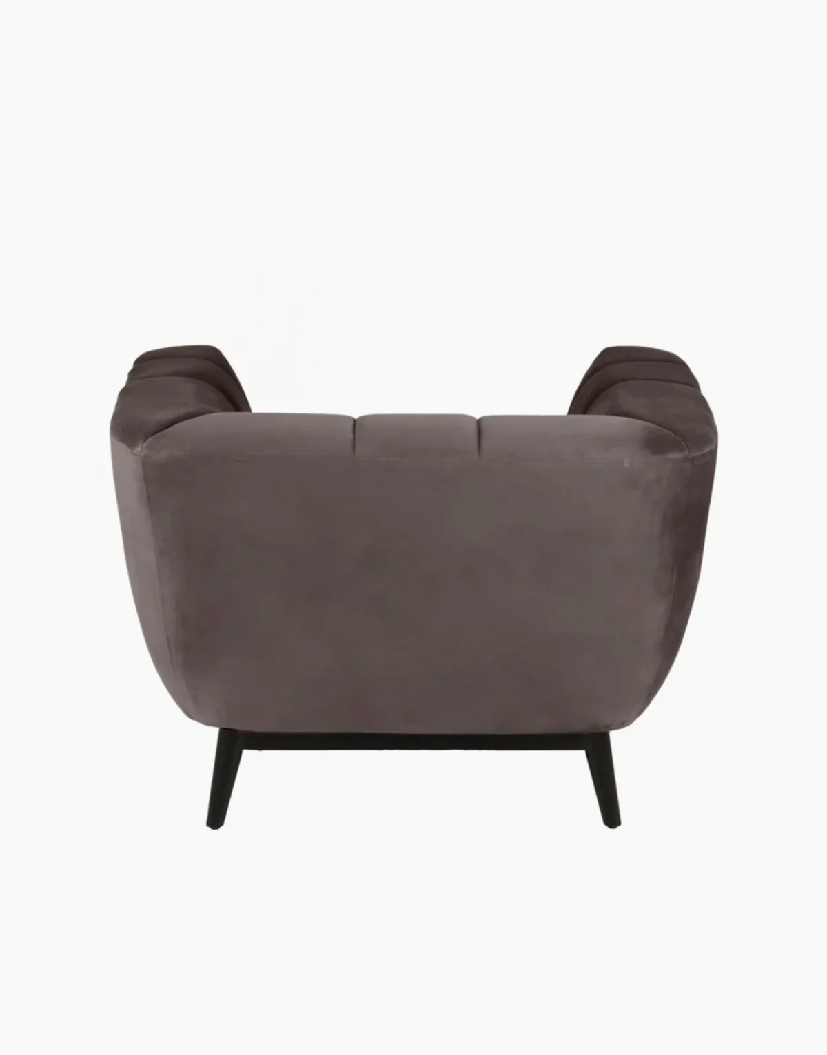 Canapé Amaro en velours gris foncé - 2 places - Mobilier Luminaire Bureau pour professionnel arm09