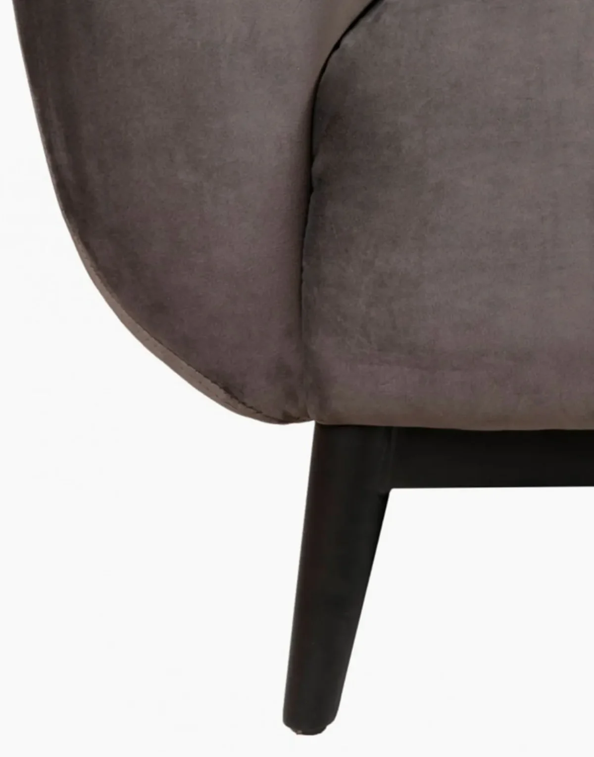 Fauteuil Amaro en velours gris foncé – Image 4