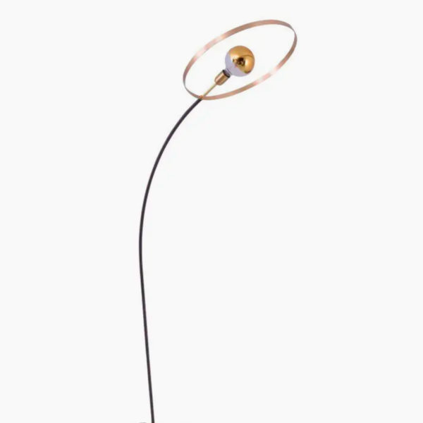 Lampadaire LMP Mytil S noir et or en métal doré de Flam & Luce en vente chez Solution Design, designer Olivier Toulouse lumineux design