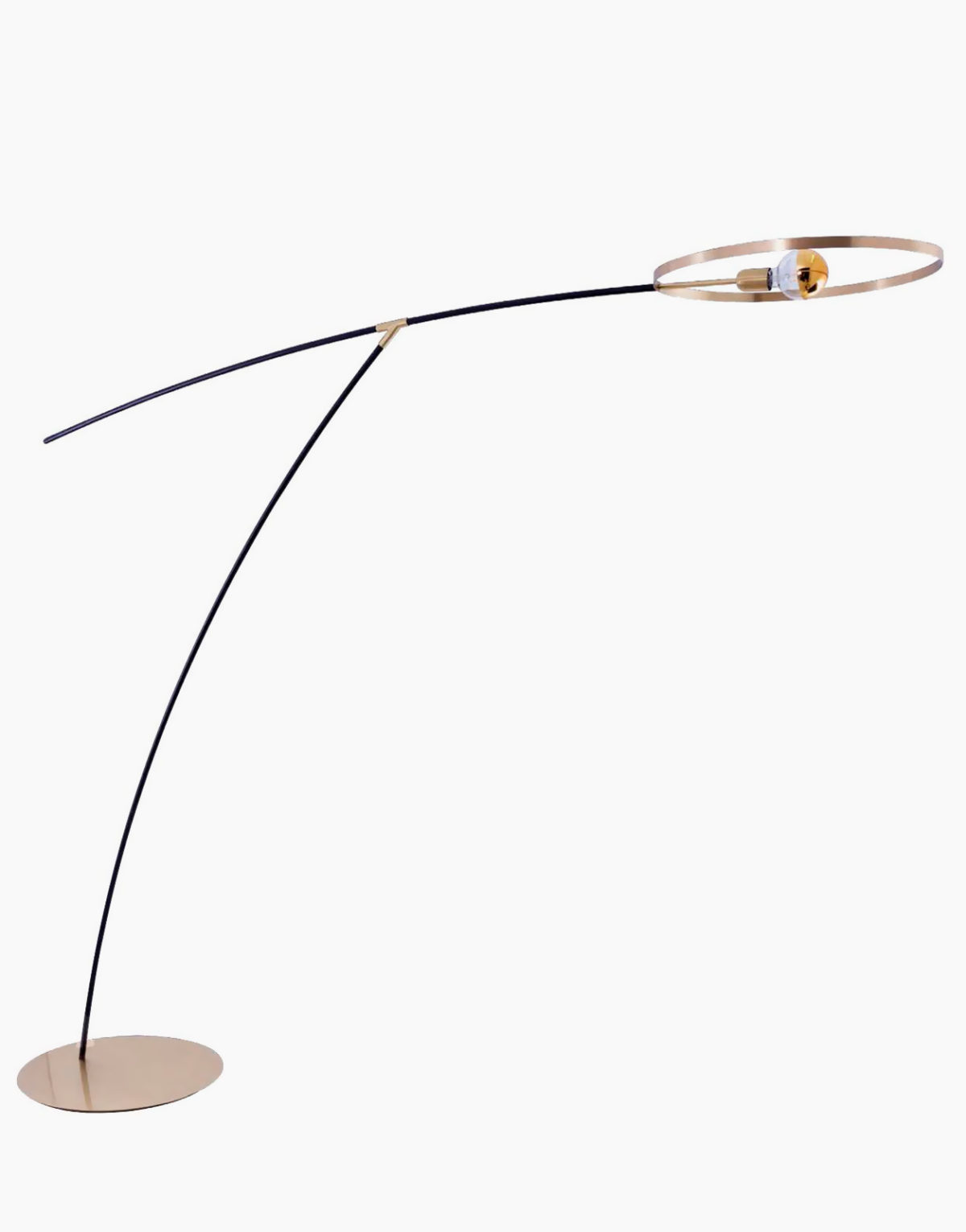Lampadaire LMP Mytil XXL noir et or en métal doré de Flam & Luce en vente chez Solution Design, designer Olivier Toulouse lumineux design