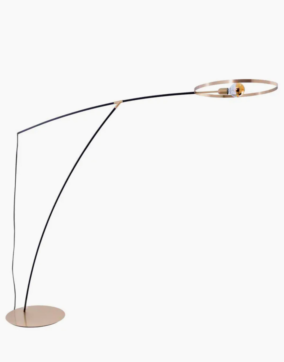 Lampadaire LMP Mytil XXL noir et or en métal doré de Flam & Luce en vente chez Solution Design, designer Olivier Toulouse lumineux design