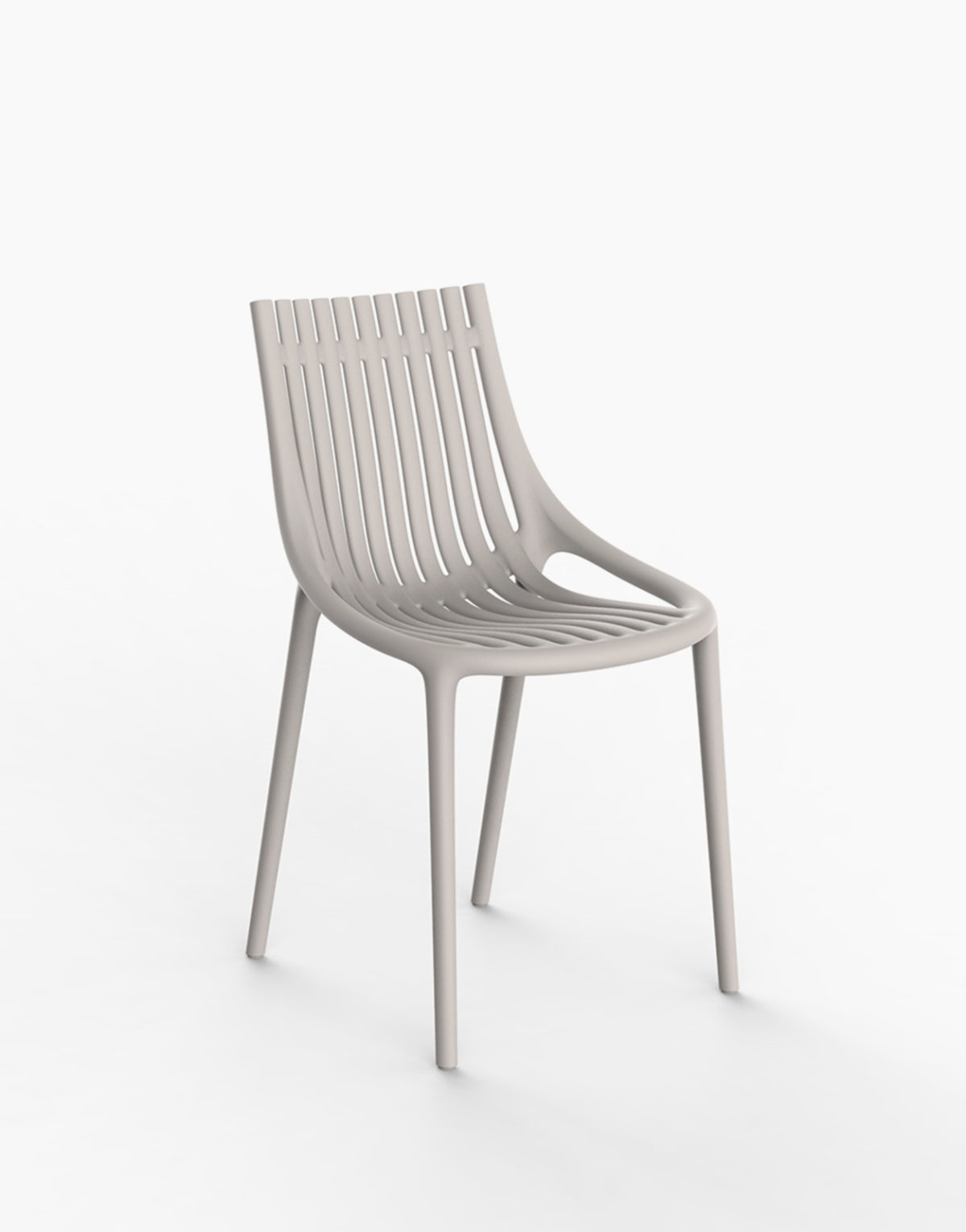 Lot de 4 chaises design Ibiza de Vondom pour l'extérieur forme ondulées designer Eugeni Quitllet Hôtel restaurant bar chic plage piscine