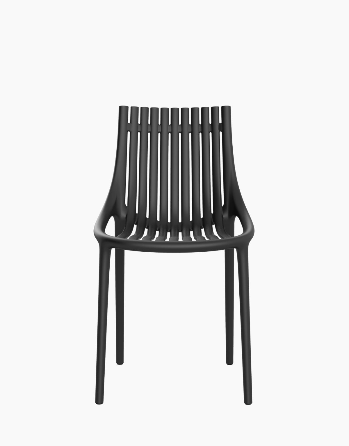 Lot de 4 chaises design Ibiza de Vondom pour l'extérieur forme ondulées designer Eugeni Quitllet Hôtel restaurant bar chic plage piscine