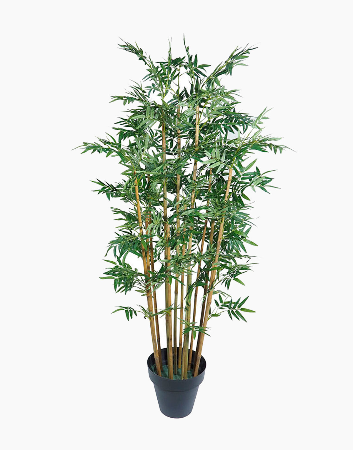 Bambou artificiel tige canne bâton de bambou naturel feuilles en polyester et polypropylène Solution design vente de plante artificielle