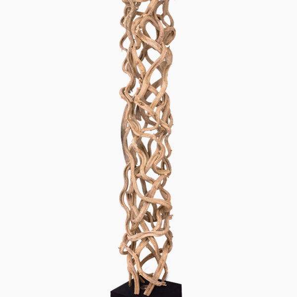 LMP.ET0402/K1 Lampadaire LMP Kano en bois naturel embase noire luminaire solution design pour intérieur de Flam and Luce