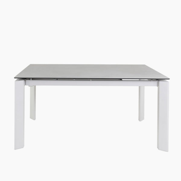 Table extensible Concrete en céramique 160 x 90 cm avec rallonge intégrée salle à manger table repas restaurant salon intérieur ou extérieur