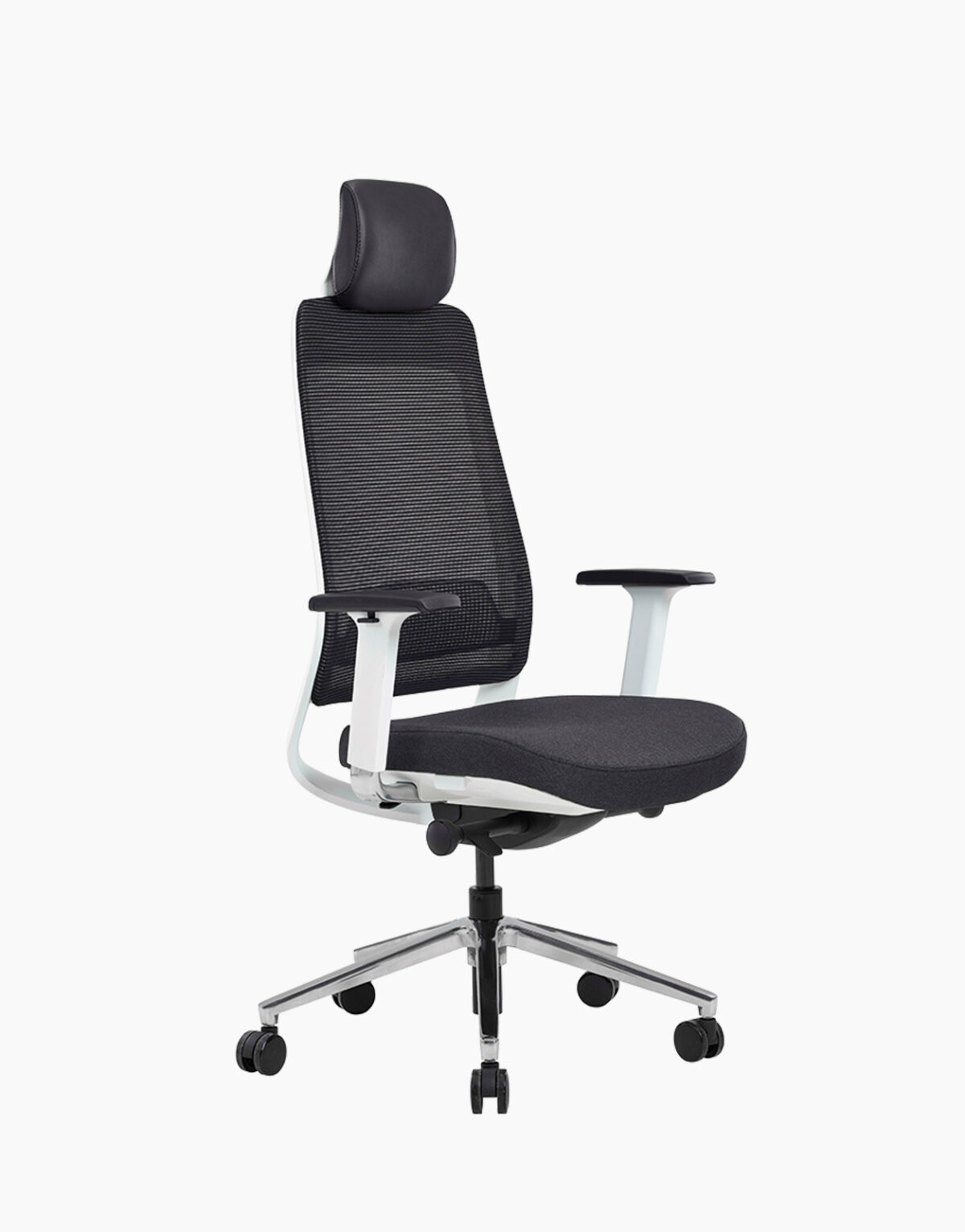 Chaise Fauteuil de bureau Fairfax blanc 7390 bureautique open space Médiathèque Solution Design professionnel synchrone accoudoirs 4D filet