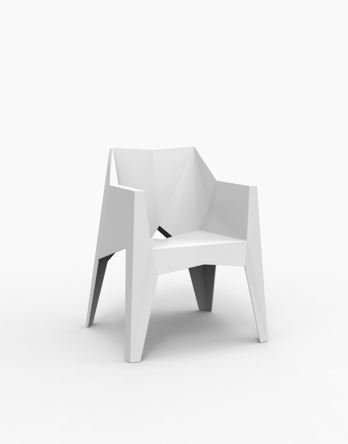 Lot de 4 fauteuil Voxel de Vondom conçu par le designer Karim Rashid. Solution Design mobilier design intérieur extérieur pour professionnel
