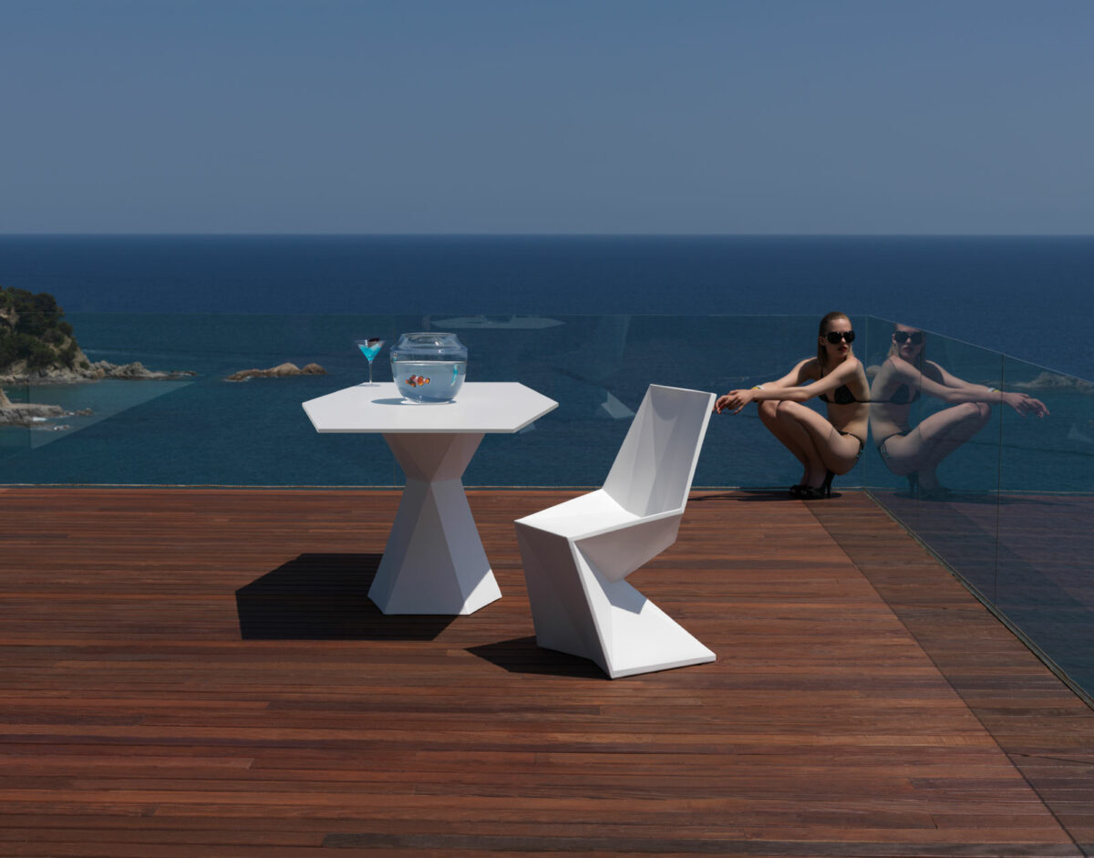Acheter Chaise Vertex chaise haute intérieur et extérieur Marque Vondom Solution design Toulouse Designé par Karim Rashid 51007