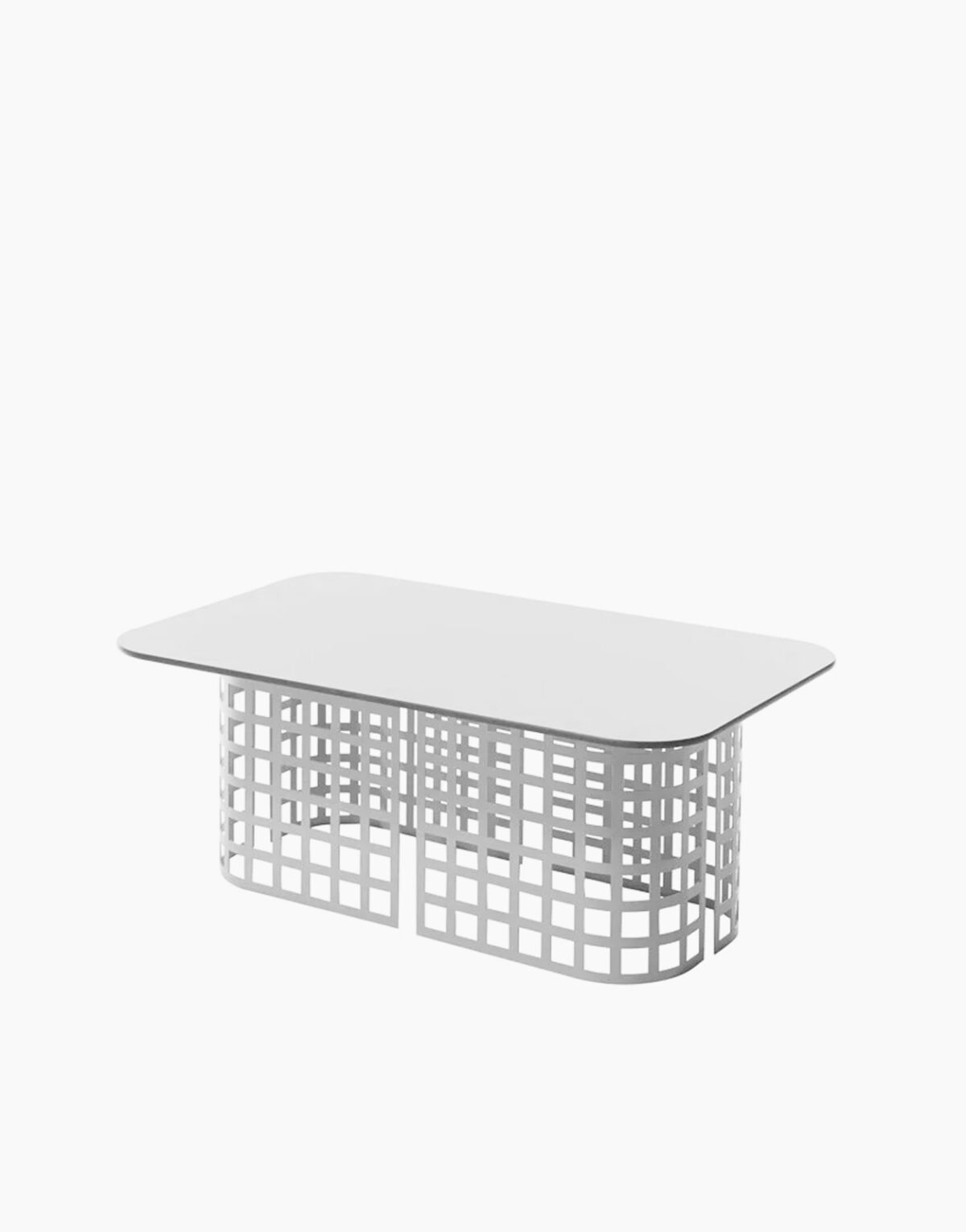 Table basse Mara rectangulaire blanche - intérieur et extérieur