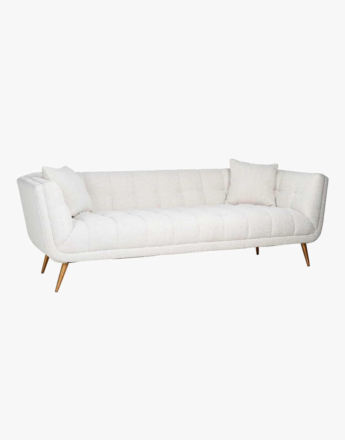Acheter un canapé en tissu bouclé blanc Huxley de la marque Richmond à Toulouse Solution Design pour professionnel commerçant restaurant hôtel airbnb