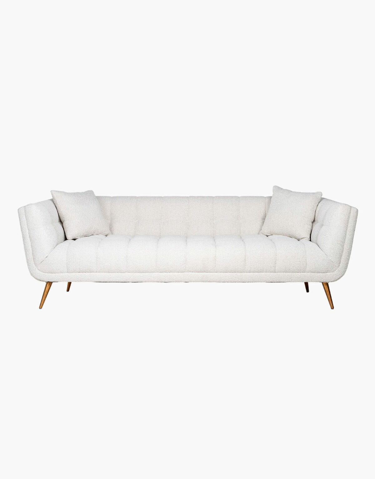Acheter un canapé en tissu bouclé blanc Huxley de la marque Richmond à Toulouse Solution Design pour professionnel commerçant restaurant hôtel airbnb