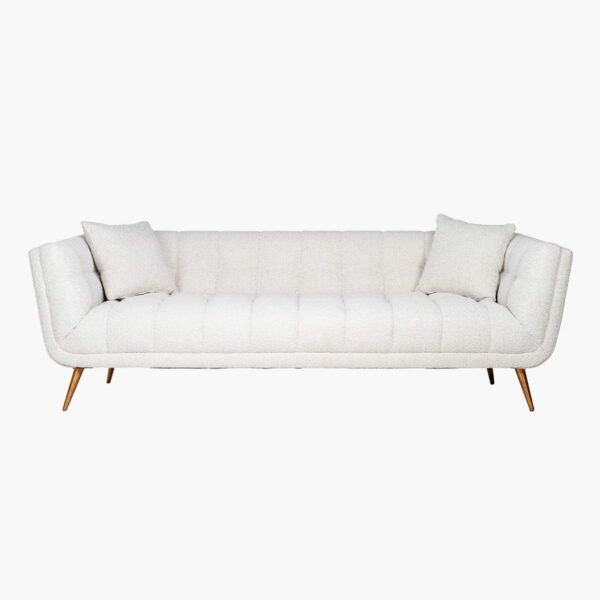Acheter un canapé en tissu bouclé blanc Huxley de la marque Richmond à Toulouse Solution Design pour professionnel commerçant restaurant hôtel airbnb