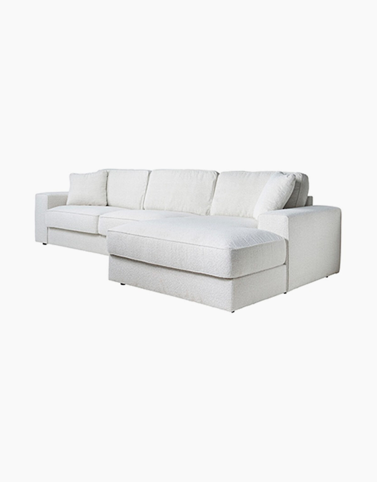 Acheter un canapé angle en tissu bouclé blanc méridienne de la marque Richmond à Toulouse Solution Design pour professionnel