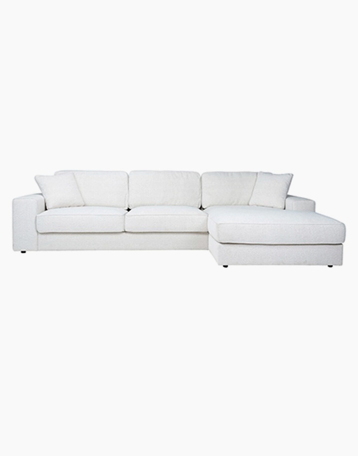 Acheter un canapé angle en tissu bouclé blanc méridienne de la marque Richmond à Toulouse Solution Design pour professionnel