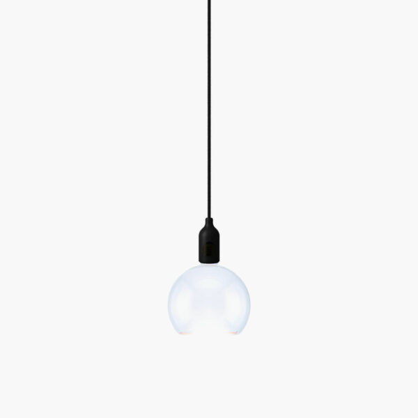 Acheter Suspension colorée en silicone Créative Cable avec câble textile noir avec ampoule Segula