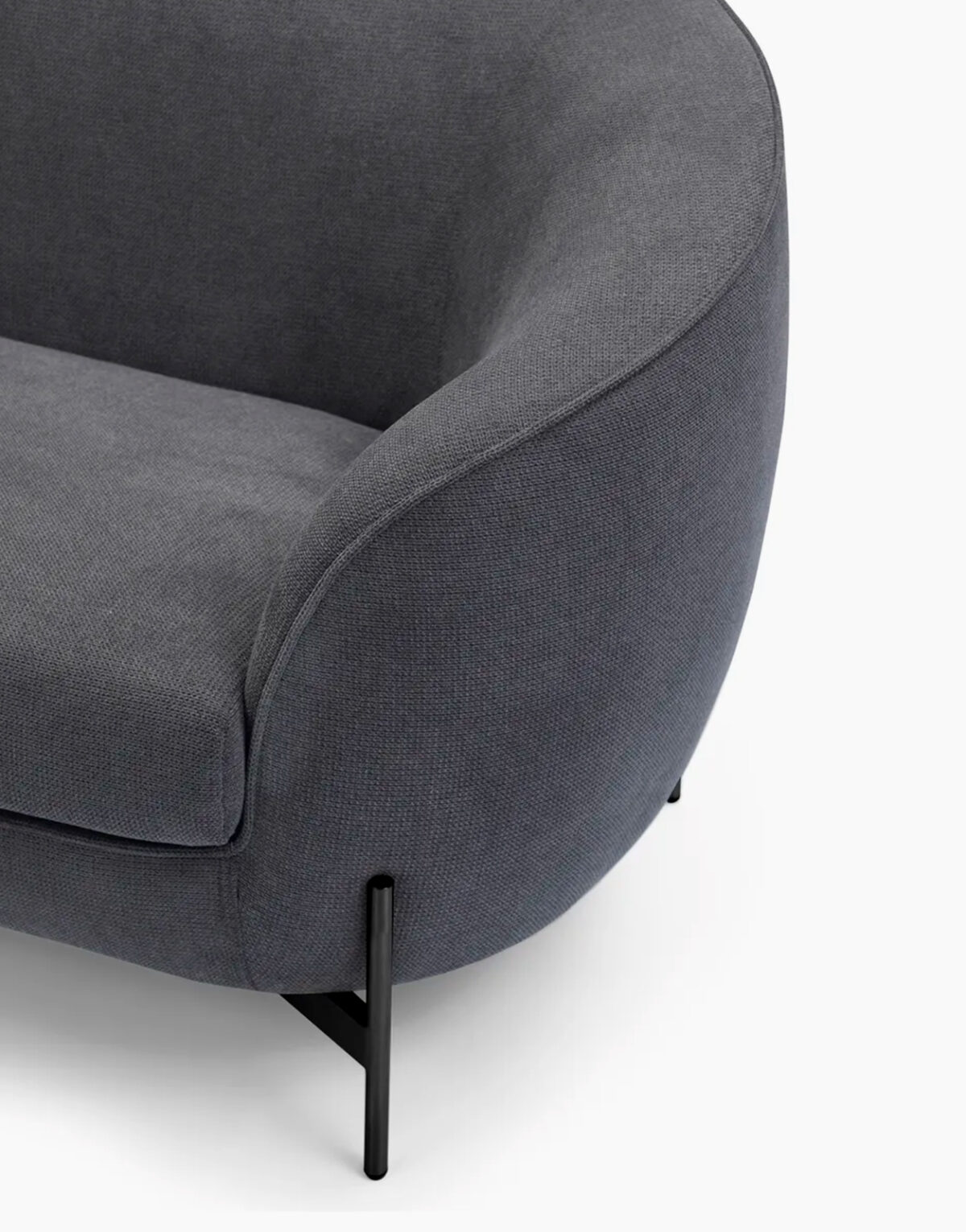 Acheter le canapé Moon en tissu gris anthracite 2 places sur le site de vente de mobilier luminaire et bureau près de Toulouse