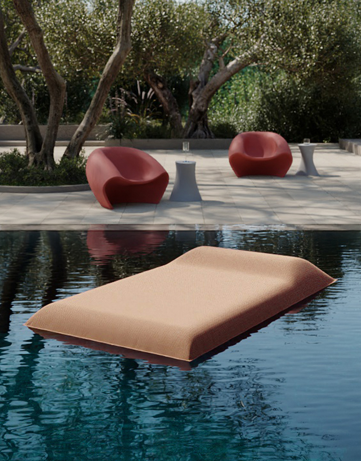 Acheter Louis, le nouveau matelas flottant très résistant pour piscine. Votre chaise longue flottante d'extérieur l'artisanat italien MyYour
