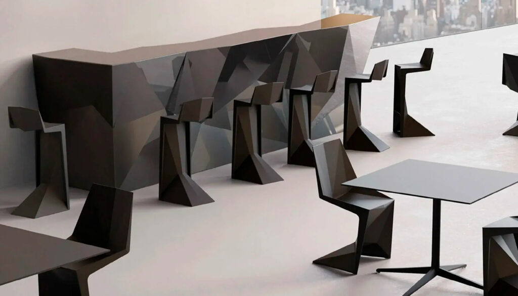 Mobilier de bar & restaurant design, alliant qualité et esthétique, créé par des designers de renom et provenant de grandes marques.